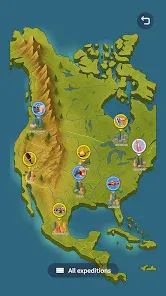 Bloghouse Rivals expedition map with event locations